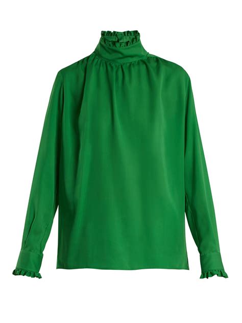 green gucci blouse